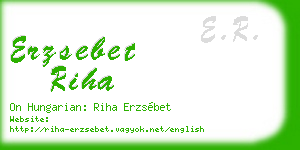 erzsebet riha business card