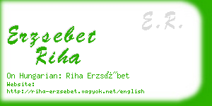 erzsebet riha business card